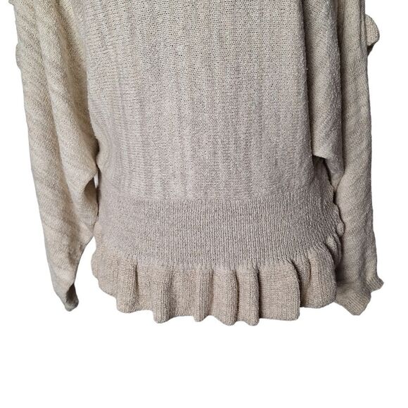 Mango Womens Dropwaist Boatneck Ruffle Sweater Size 4 Small - Picture 4 of 10